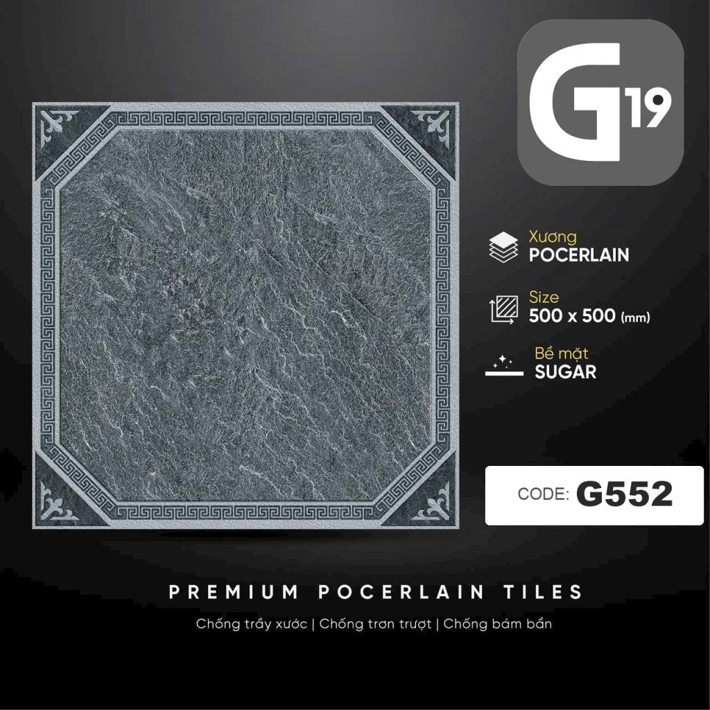 Gạch ốp lát sân vườn G552- Thiết kế hoa đá độc đáo