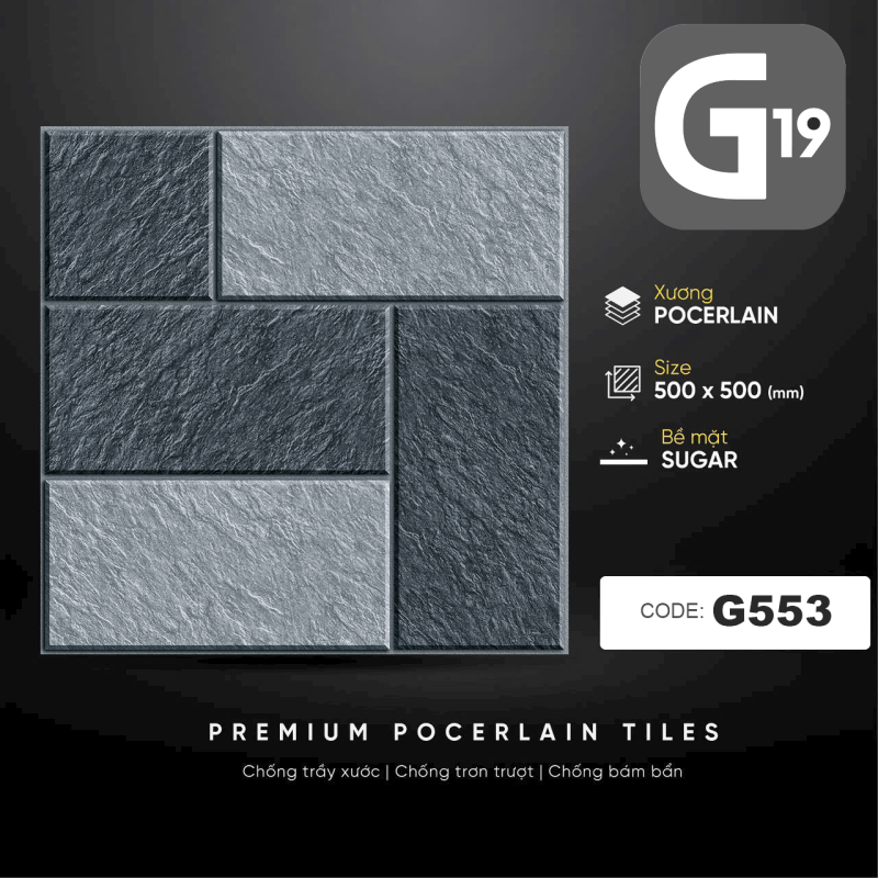 Gạch ốp lát sân vườn G553- Thiết kế hoa đá độc đáo